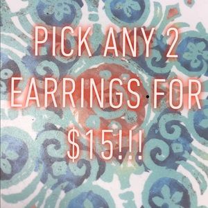 Earrings sale! 2 for $15
